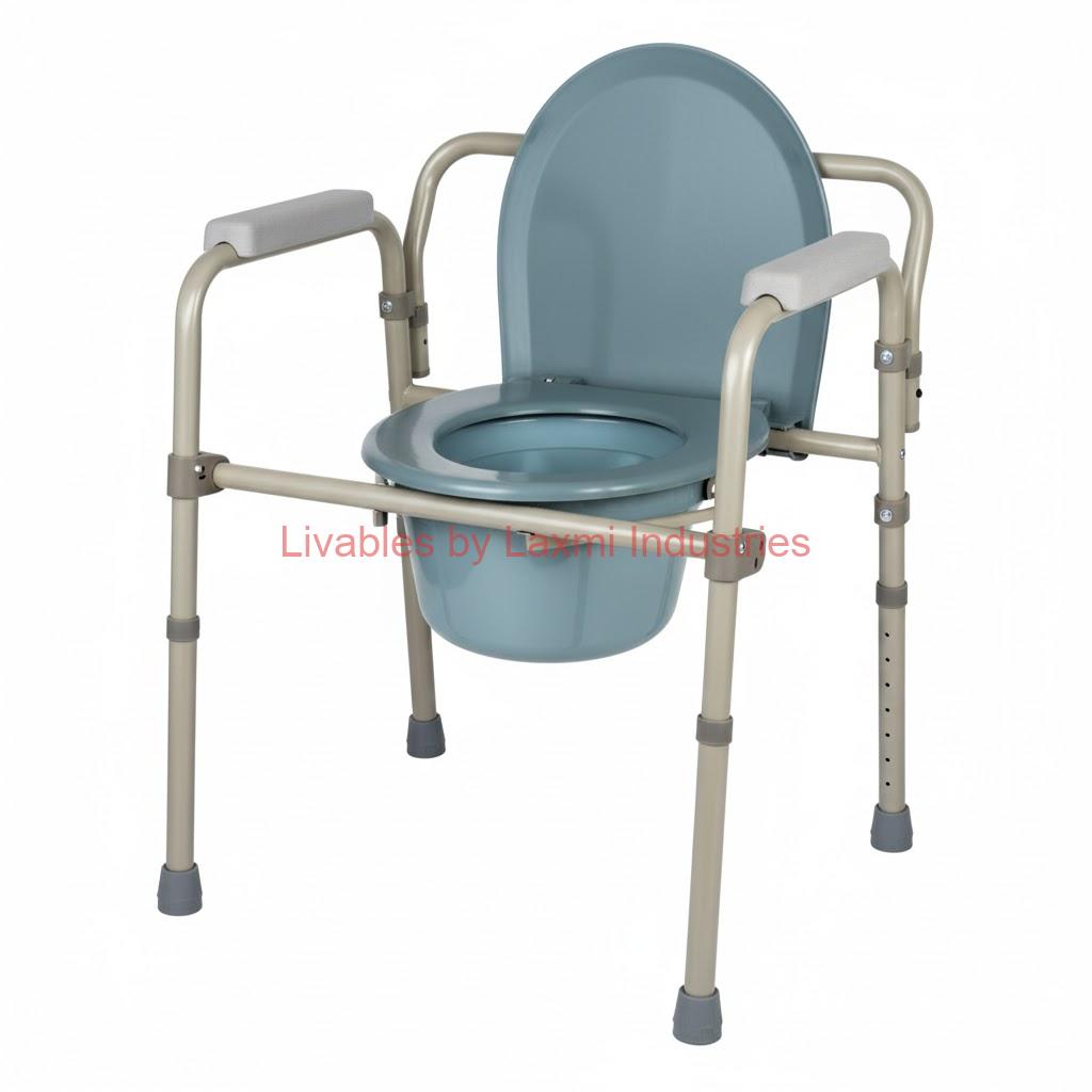 1-2 Commode Chair Folding Height adjustable - Image 1
